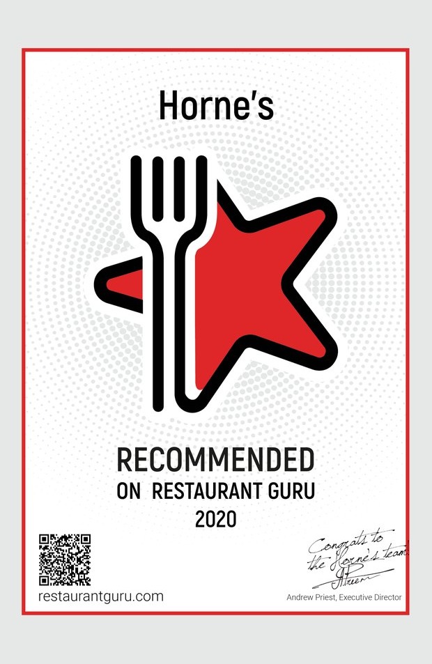 Recommended on Restaurant Guru 2020